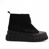 Europeon Union Women Black Chamois Half Boot #3258